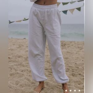 Daily Drills Unisex Fleece Joggers - Heather Grey with Buttons Size M/L